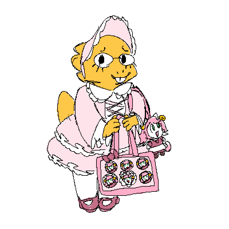 dorkishapril's tweet photo. Alphys doodles about media consumption https://t.co/UuKl5fJa92