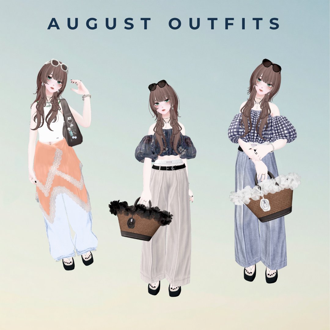 shachimi02's tweet photo. #Shinra3D　#LAYON服
August Outfits 🌻💙
夏の3コーデまとめ ！！
LAYONさんの服が今季も良すぎました✨
程よく肌見せするスタイルがお気に入り！ https://t.co/AajG1VNFV3
