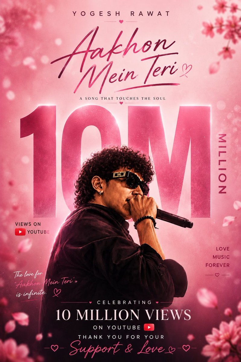 hra45lolzzz's tweet photo. 10M+ Views🥳😭🫶🧿
His first MV, his debut as music singer, composer, artist and hitting this milestone is unbelievable🧿❤️

#YogeshRawat #yogeshrawat #yogeshians
@YogeshRawa04 https://t.co/PwsFWEN9yz