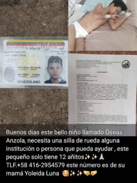 diceleo_'s tweet photo. 🚨𝐀𝐘𝐔𝐃𝐀 𝐀 𝐃𝐈𝐅𝐔𝐍𝐃𝐈𝐑!

Cualquier información comunicarse con sus familiares: +58 416-2954579
#1Sep #URGENTE #ALERTA RT🔃 https://t.co/rRMhefX8JX