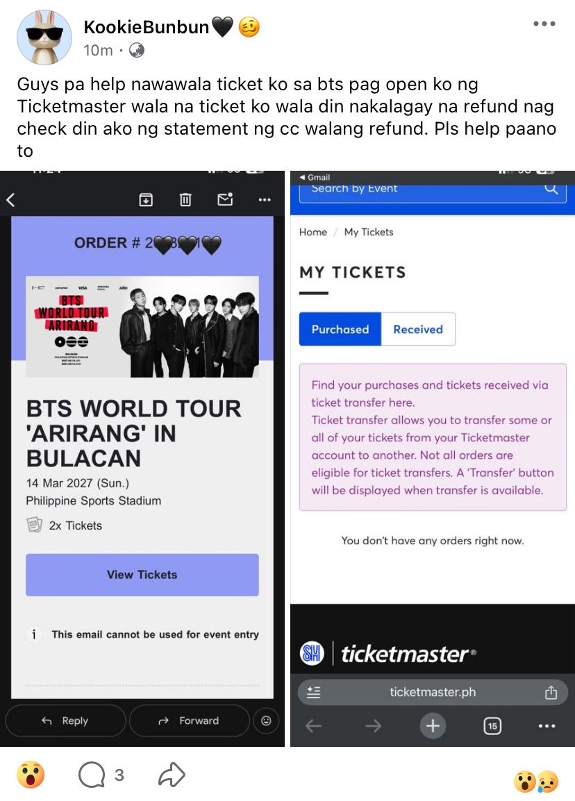 pjmsflrt's tweet photo. omg wait, are they refunding/cancelling arirang tickets in bulacan again? :O https://t.co/TUMO9241jb