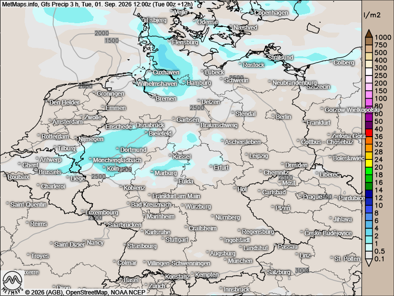 DonnerwetterDe's tweet photo. #Wetter Regenmengen Europa bis zum Wochenende

Willkommen im meteorologischen Herbst!

Bei der Darstellung der Regenmengen bis zum Wochenende ist die Westwindströmung über der Nordsee und Skandinavien gut zu sehen. Immer wieder regnet auch länger und intensiv mit bis zu 50 l/m2 in Dänemark und teilweise 100 l/m2 und mehr an den norwegischen Küstengebirgen. Südlich der Mittelgebirge und im Mittelmeerraum ist es bis zum Wochenende meist trocken.

(c) https://t.co/HbAMyyeG2N