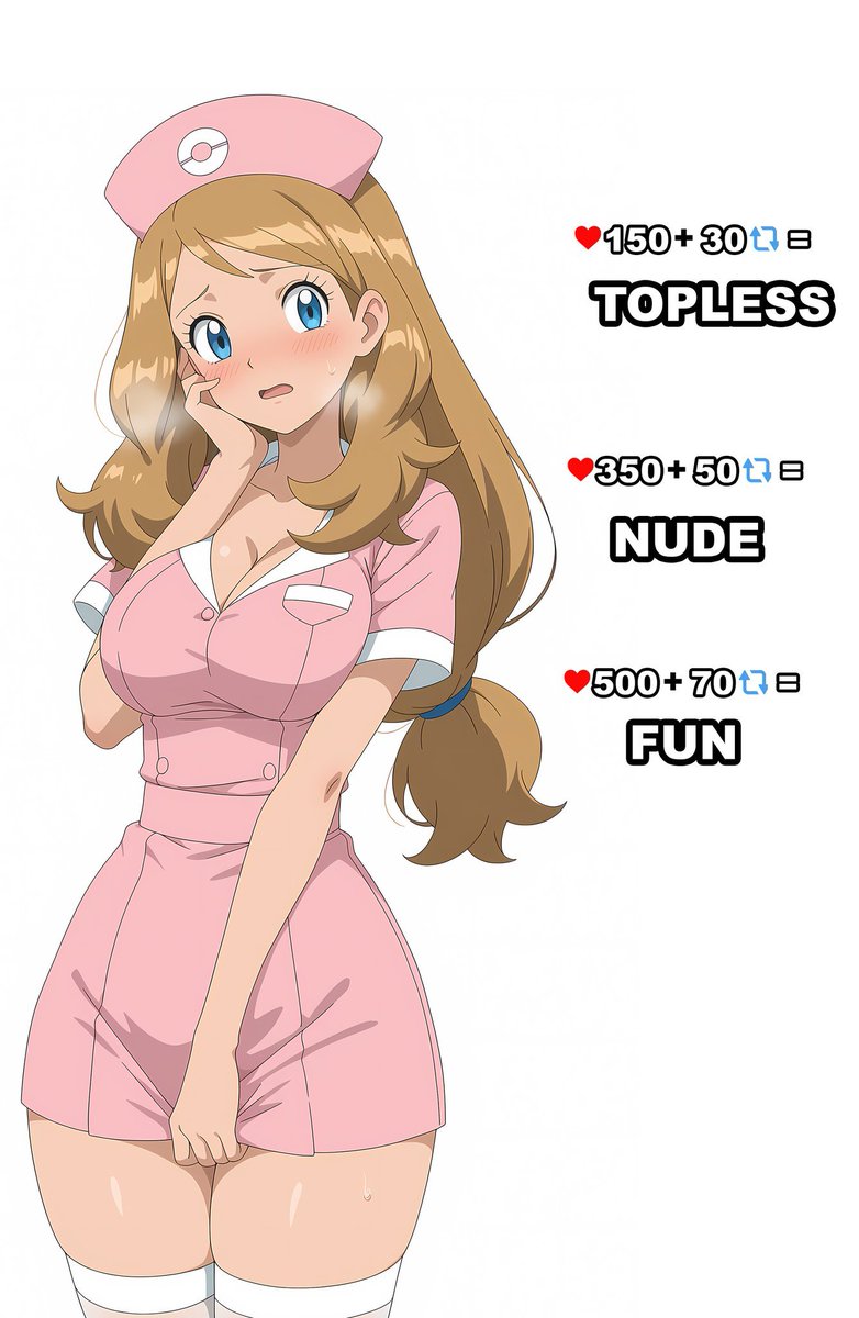 pakfaai's tweet photo. Serena Nurse uniform セレナ ポケモン https://t.co/ptANmK4pj2