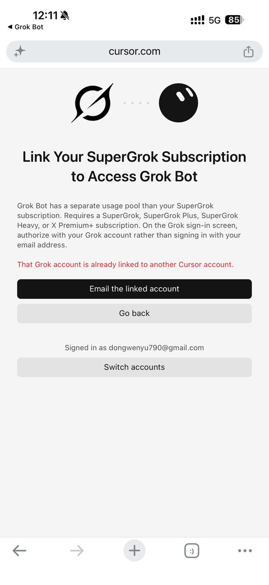 DongWenYuRyj's tweet photo. @ericzakariasson @bot I try to contact hi@cursor.com ，but they only reply the system is not support to change the link by bot assistant since 08.17 https://t.co/xvdRsNiPNl