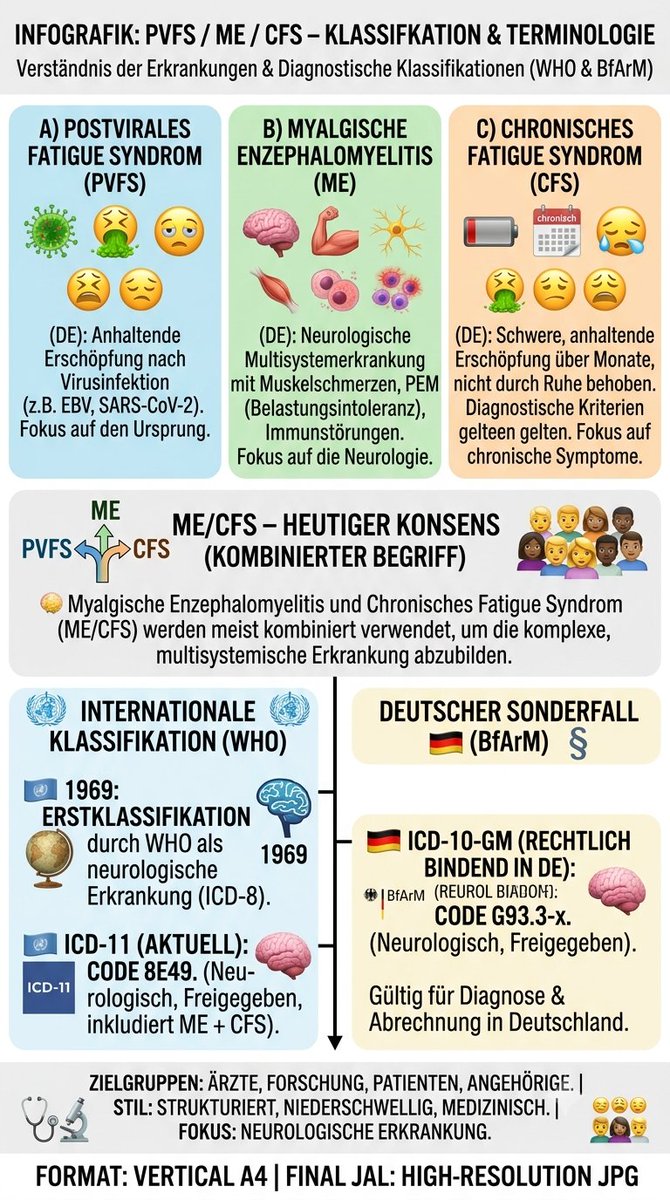 Diagnose8E49's tweet photo. #MECFS #MECFSkills
#ICD11 #8E49 #PVFS #ME #CFS
#ICD10GM 🇩🇪 #MinimumBasics
#Neurologie #Immunologie #Imundefekt #Neurology #Immunology #Injury #postviral
#Stigmatisierung #Psychologie
#Psychologisierung #Fehlfiagnose #Fehlbehandlong #PEMCrashLoop #ATPRückkoplung 🦠🧬🔬🛌🖤🕯️🆘 https://t.co/gfEV8S1xE2