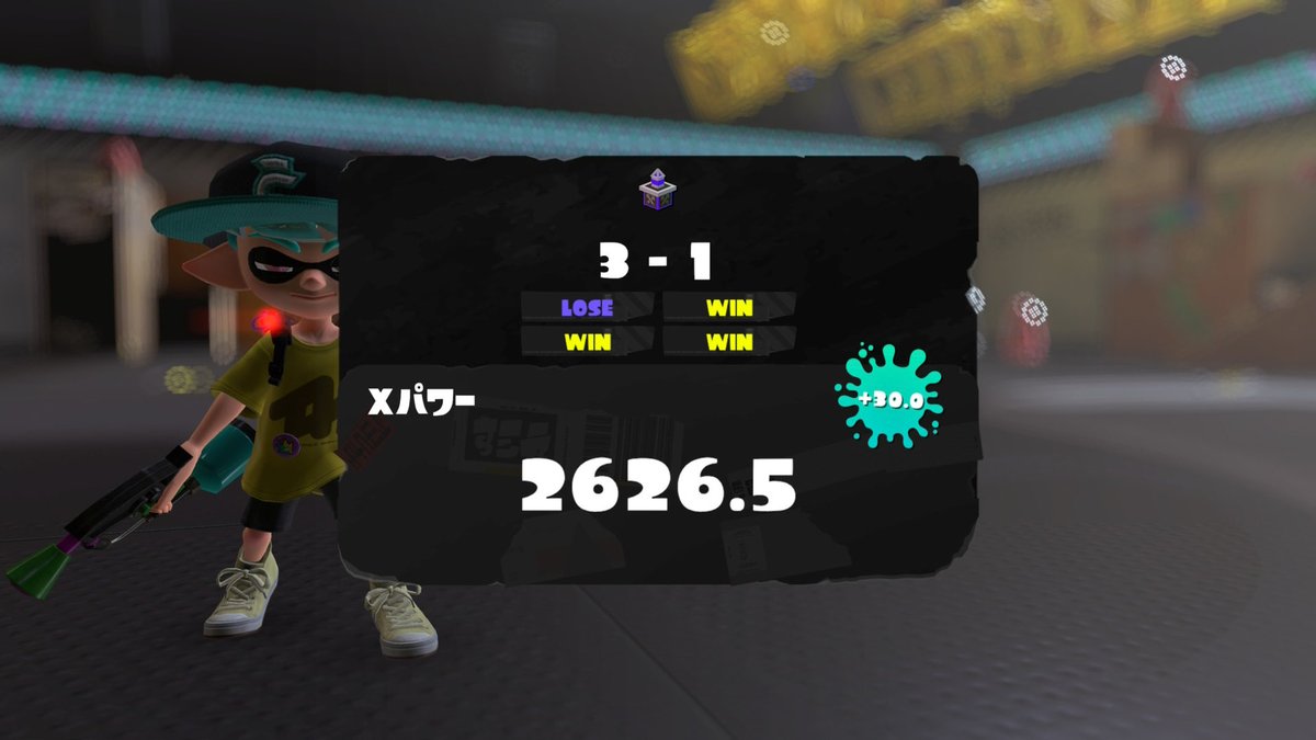 Moch1_Splatoon's tweet photo. 夏シーズンお疲れ様でした！！

3:00〜のスケで最高値更新してギリギリ3000位以内滑り込めてXバッジ取れたの嬉しい😭

一回-275してすごい落ち込んだけどそこから400近く上げ直してメンタルの成長が出来たシーズンだったと思います

次のシーズンは27⤴︎目指してさらに頑張っていきたいです！🔥 https://t.co/ATnuC5Mkyr