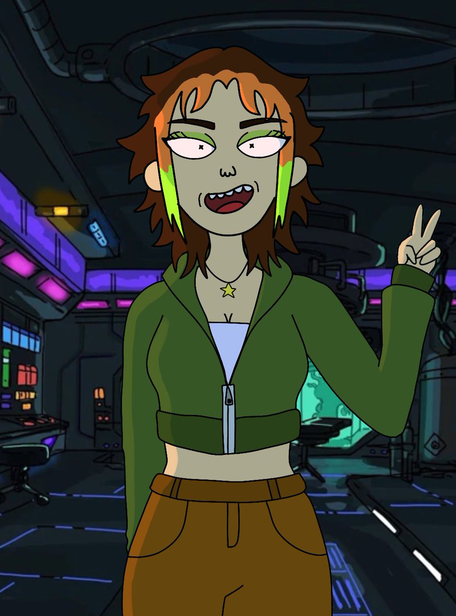 Marinup_exe's tweet photo. ok somehow rick and morty has shot me into an art craze like no other.. anyway heres me but im locked in the sub basement #rnm #oc #rickandmorty https://t.co/Be2TXmNzGo