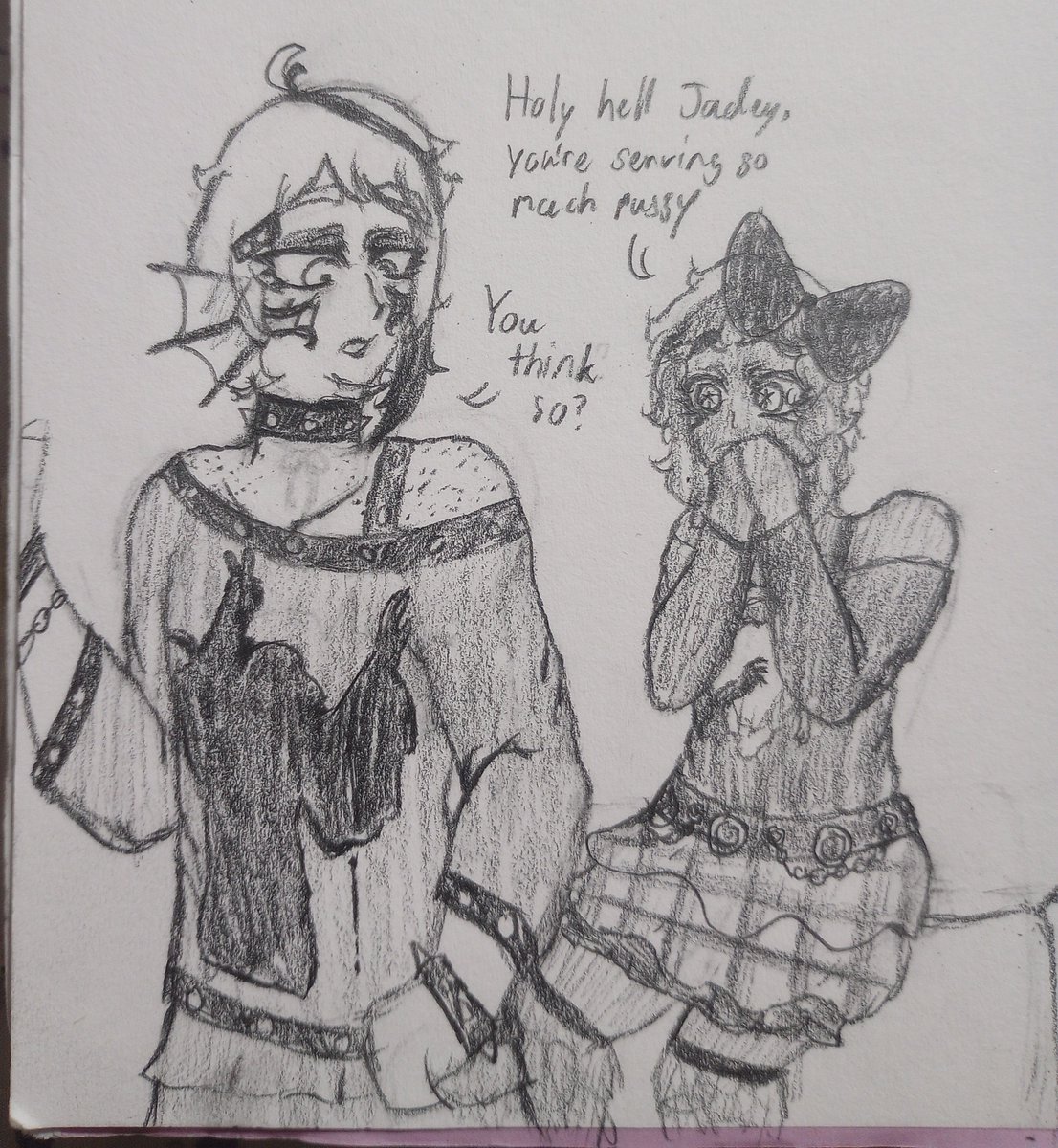 AllocesAngel's tweet photo. Yuvon and Jade are going to an event!! (Platonic yume, they're besties) #jadeleech #twsttwt https://t.co/unCkImmZ5b