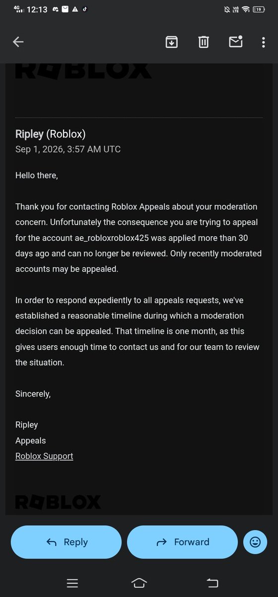 WhiteTea02e's tweet photo. WOWW Roblox Moderaton is useless rn I can't believe my account is no longer eligible for an appeal. Fix your damn AI moderation System.@Roblox
#roblox #robloxsupport https://t.co/jY5xgrWFMb