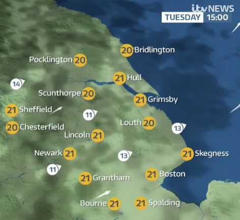 vicwhittamITV's tweet photo. Good morning, hope you had a great Bank Holiday? I spent it battling spiders in our over packed garage!! #Weather: A partly cloudy and dry start to the day. Isolated showers possible over the Dales, but many areas see a dry, if cooler, at around 20 °C. https://t.co/PRrJBMHpti https://t.co/HRlkF7Axfi