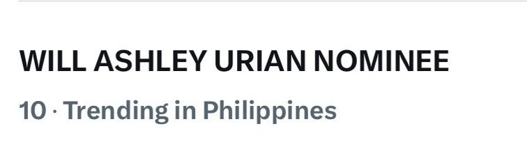 TeamWillTrends's tweet photo. We made it to the trending list! 🥳

Let’s keep celebrating this major recognition for Will and his well-deserved URIAN nomination!

WILL ASHLEY URIAN NOMINEE
WILL ASHLEY URIAN NOMINEE
WILL ASHLEY URIAN NOMINEE
#BarBoysAfterSchool #WillAshley https://t.co/mCSNdwjoH1