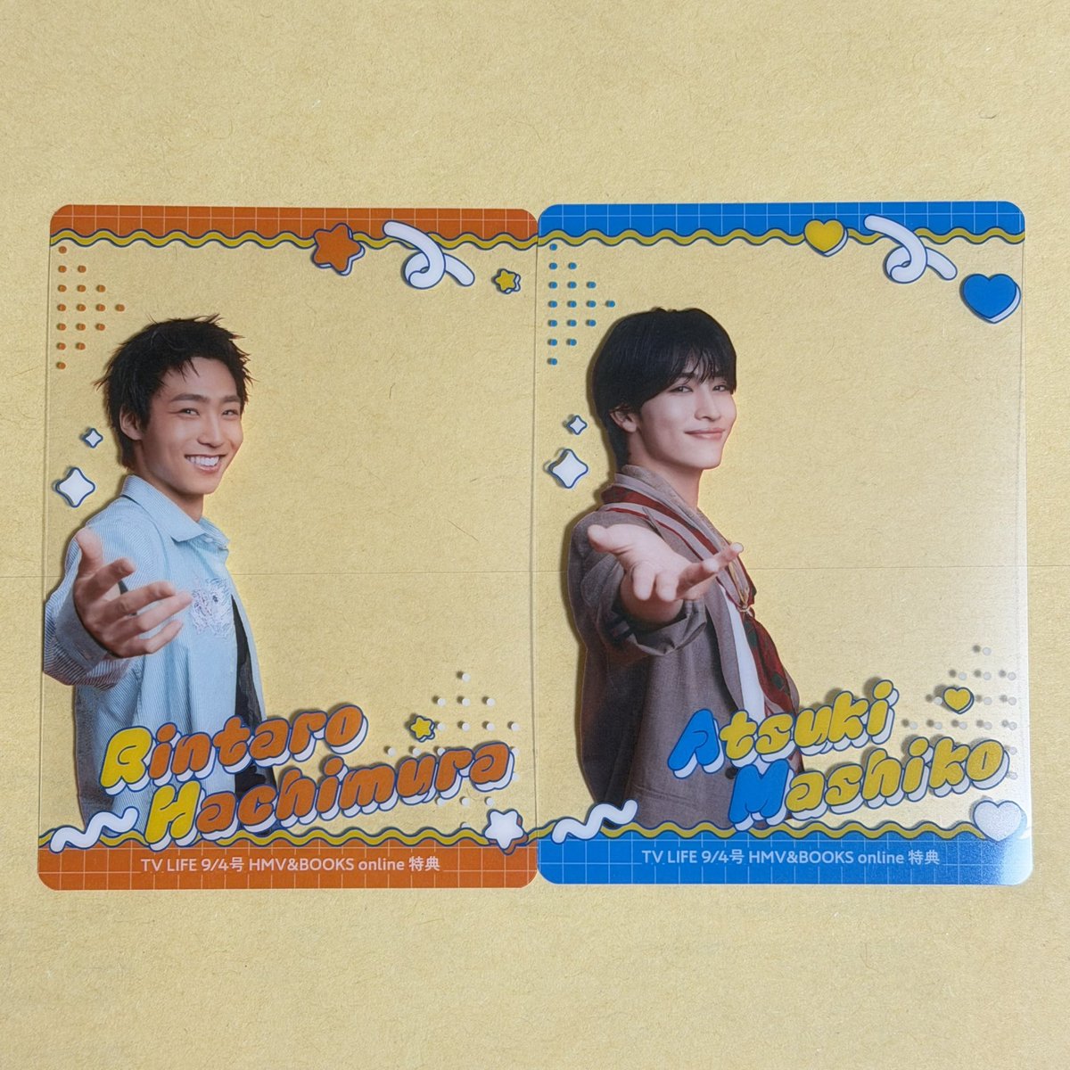 gr666ga's tweet photo. TV LIFE タイムスリップカード 交換

【譲】増子敦貴、八村倫太郎

【求】駒木根葵汰

9/6名古屋のホームスイートホーム公開記念舞台挨拶会場での手渡し、または郵送でお願いいたします。

#増子敦貴  #八村倫太郎 #駒木根葵汰 #ホームスイートホーム #GENIC譲 #WATWING譲 https://t.co/vULBlUtsZ9