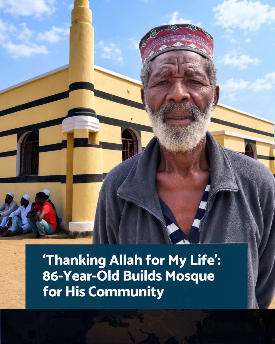 Cool_Ustaz's tweet photo. At 86 years old, Chikhwaya Kamuloni of Malawi 🇲🇼 has shown that it is never too late to leave a lasting legacy.

After seeing Muslims in Chilombo Village, Mangochi, worshipping in a makeshift structure, he spent K35 million of his own money to build a mosque for his community.

He began the project last September and completed it as an act of gratitude to Allah for preserving his life and allowing him to reach 86.

The mosque has now been handed over to the community, giving local Muslims a proper place to pray closer to home. 🤍🕌

What a beautiful way to thank Allah for a lifetime of blessings.

May Allah accept it from him, reward him abundantly, grant him good health and a long life upon righteousness, and make this mosque a source of continuous Sadaqah Jariyah for him. Ameen. 🤲🏽

At 86, he didn't ask, “What can I still do?”
He asked, “What can I leave behind for Allah?”

May we all leave behind something that continues to benefit people after we are gone.