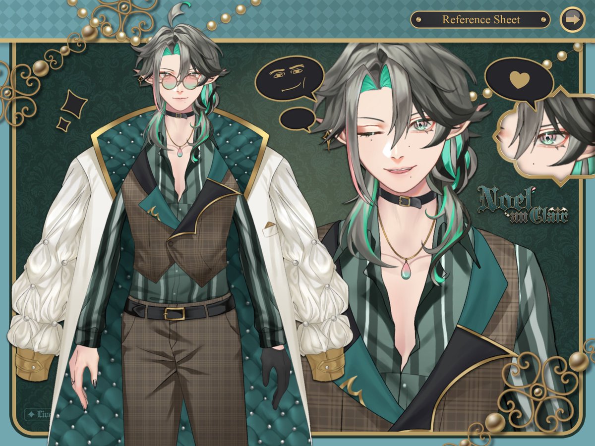 NoelAuclair's tweet photo. your love interest is here... with a ref sheet! ♡
do you have a fave part of my design? 🥺 https://t.co/W6js6lqplD