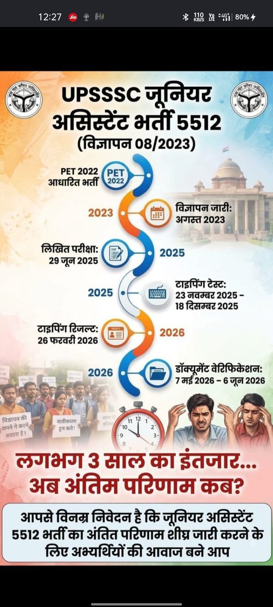RishabhDev16204's tweet photo. #UPSSSC 
@ChiefSecyUP
@UPTakOfficial
@TheLallantop
@DainikBhaskar
@the_hindu @RajatpandeyJF @IasHarikesh @irohitmishrabjp @brajeshpathakup
#UPSSSC_JA_5512_RESULT https://t.co/GXxK4FXEjx