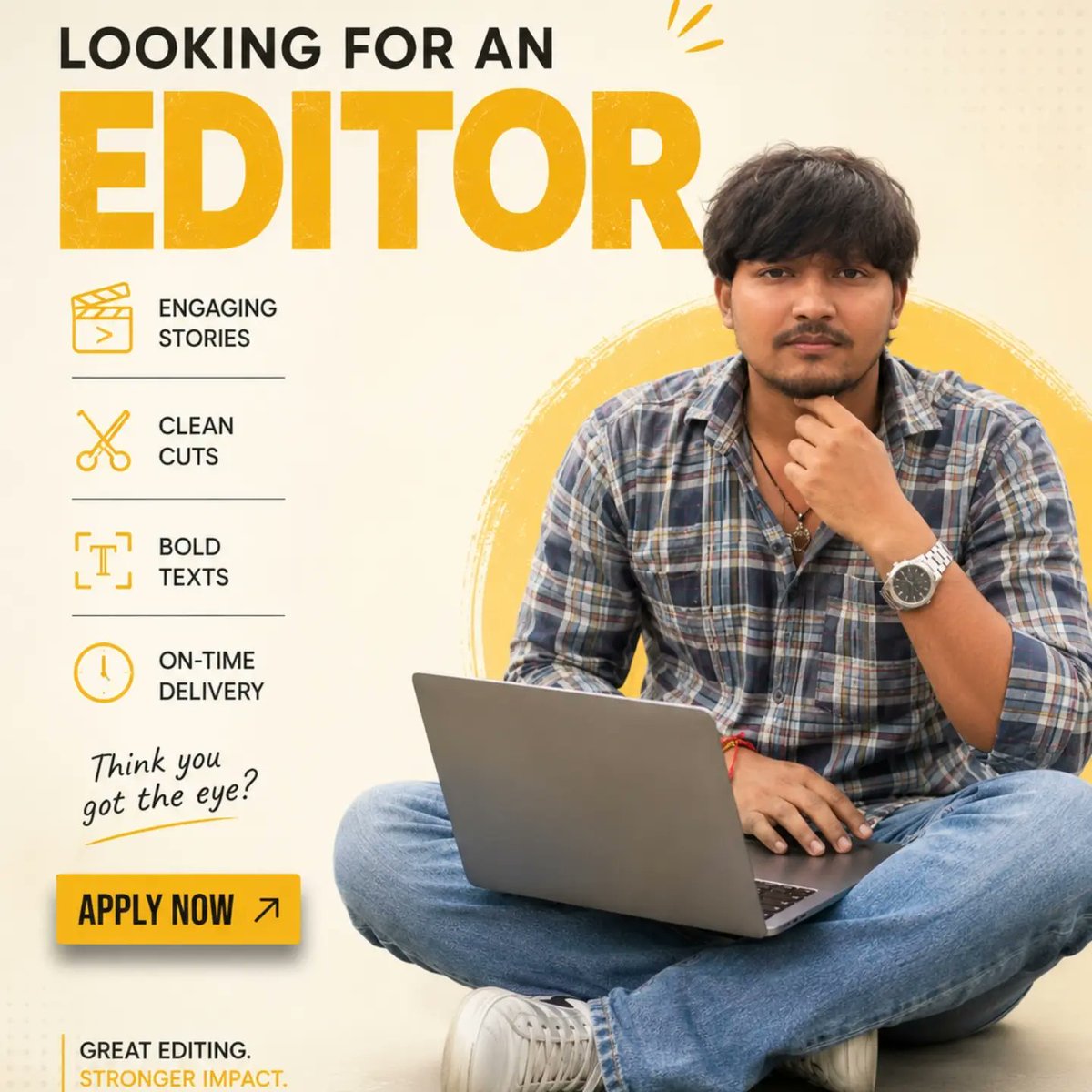 Anusar_Sharma's tweet photo. If you're looking for a video editor for your content, **DM me.**

#videoeditor #videoediting #reelseditor #hireavideoeditor #freelancevideoeditor #contentcreator #motiondesigner #podcasteditor #realestatevideo #videoeditingindia https://t.co/AqbT7LAcOh