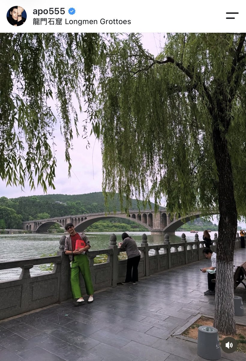 ApoNattawinofc's tweet photo. IG: apo555 update
>> https://t.co/glSGpRaEJo 

อากาศดีๆ ที่ Longmen Grottoes ค้าบ^^ 
@Nnattawin1 #ApoNattawin https://t.co/uGH12gxX1y