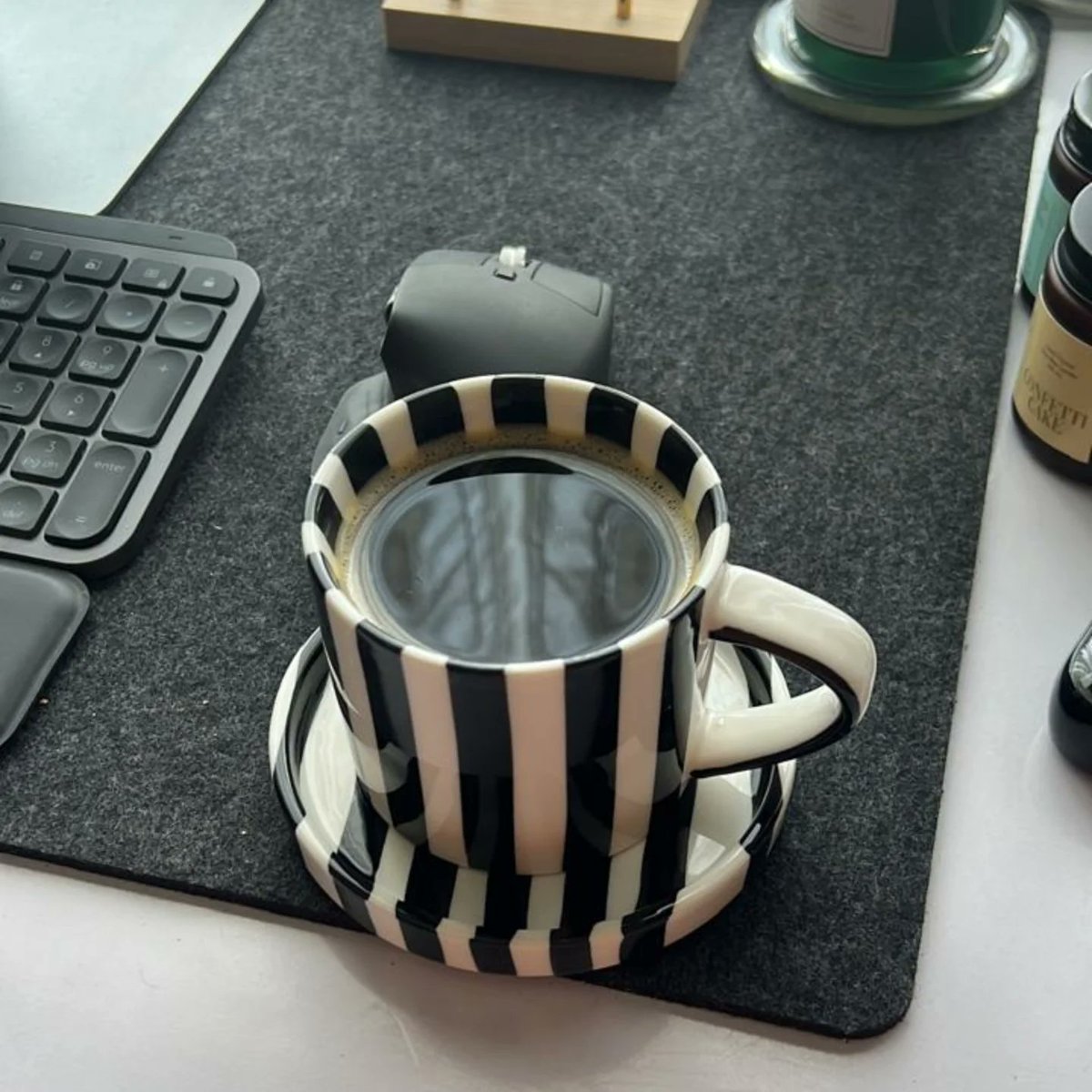 Marciocamarao's tweet photo. A work table aesthetic featuring ceramic ware from our curated collection. Should we restock these? https://t.co/UYaG1AmxvA
