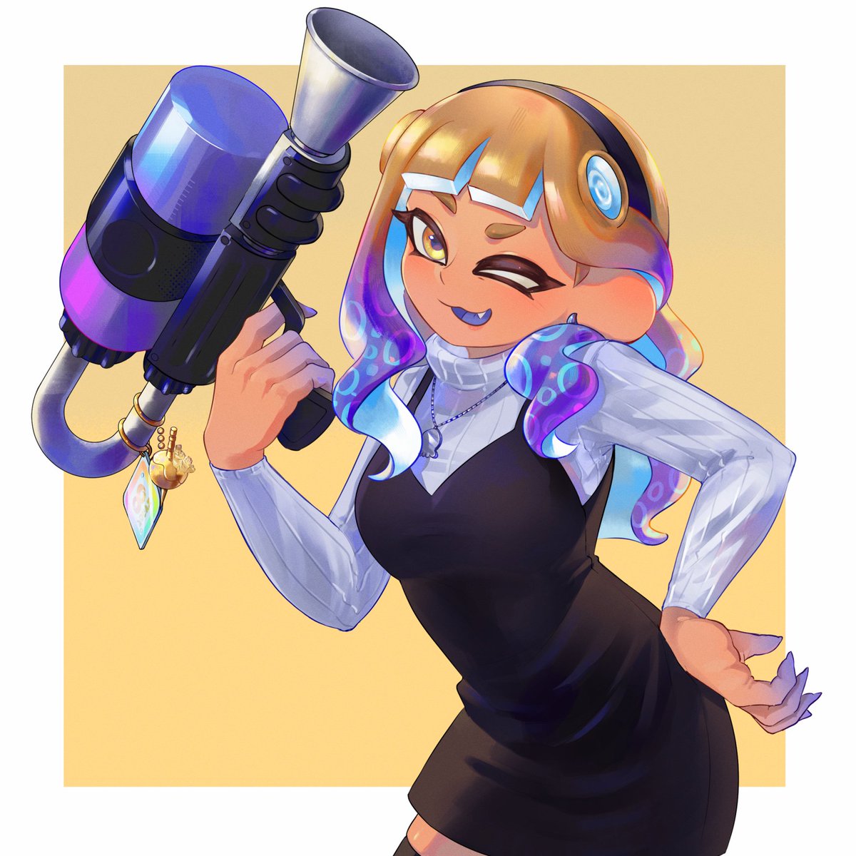 GameOverHero's tweet photo. @FunieStudio My Octoling oc Nila 💙 https://t.co/mitFyPoxej