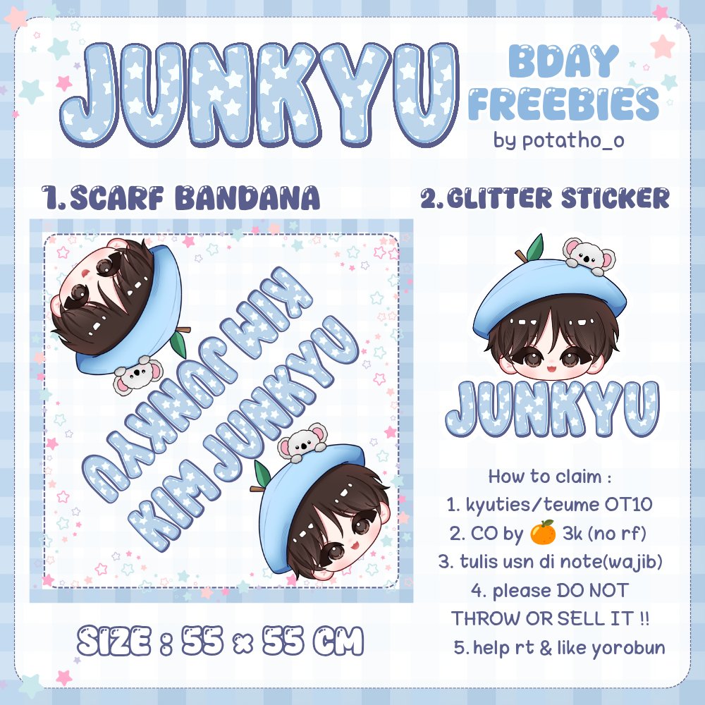 potatho_o's tweet photo. (❀❛ ֊ ❛„)♡ Junkyu Birthday Freebies by pota 

rules :
͙͘͡★ di pict
͙͘͡★ tidak open trade
͙͘͡★ link dibuka tanggal 9/9/2026 jam 19.30

link : https://t.co/SAR5PTAVhh https://t.co/w5IwNqBbVq