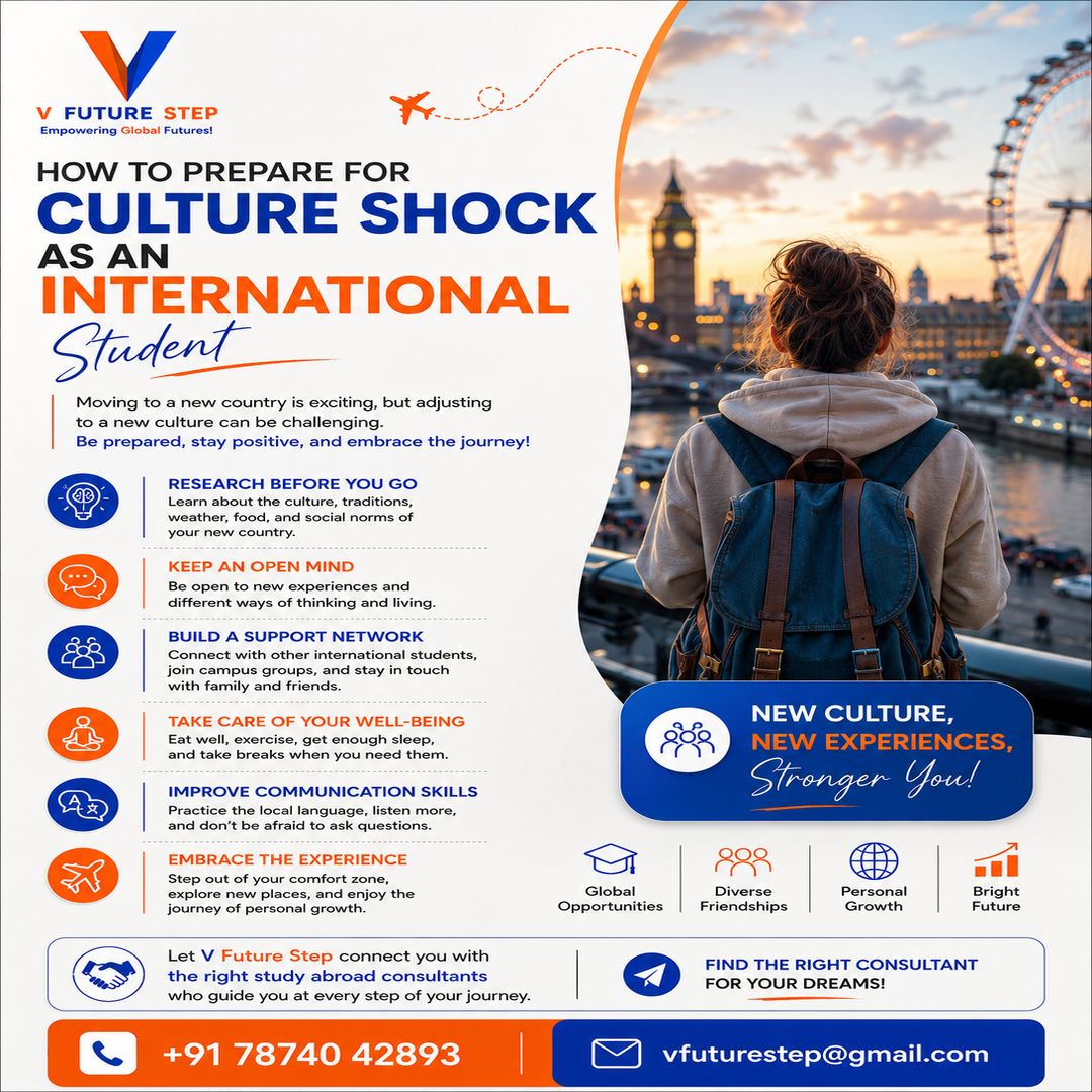 vfuturestep's tweet photo. How to Prepare for Culture Shock as an International Student?

For more Details, Click Here: https://t.co/RRtqqF1FaM
Call: +91 78740 42893, Email: vfuturestep@gmail.com 

#StudyAbroad #StudyInCanada #StudyInUK #StudyInEurope #StudyInUSA #StudyInAustralia #StudyInSingapore https://t.co/Fq1PIDWnwg