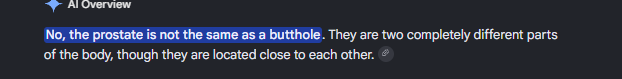goodcoindeploy's tweet photo. NIGGA THE PROSTATE IS A SEPRATE PART OF THE BODY https://t.co/I7cjkA4XNa