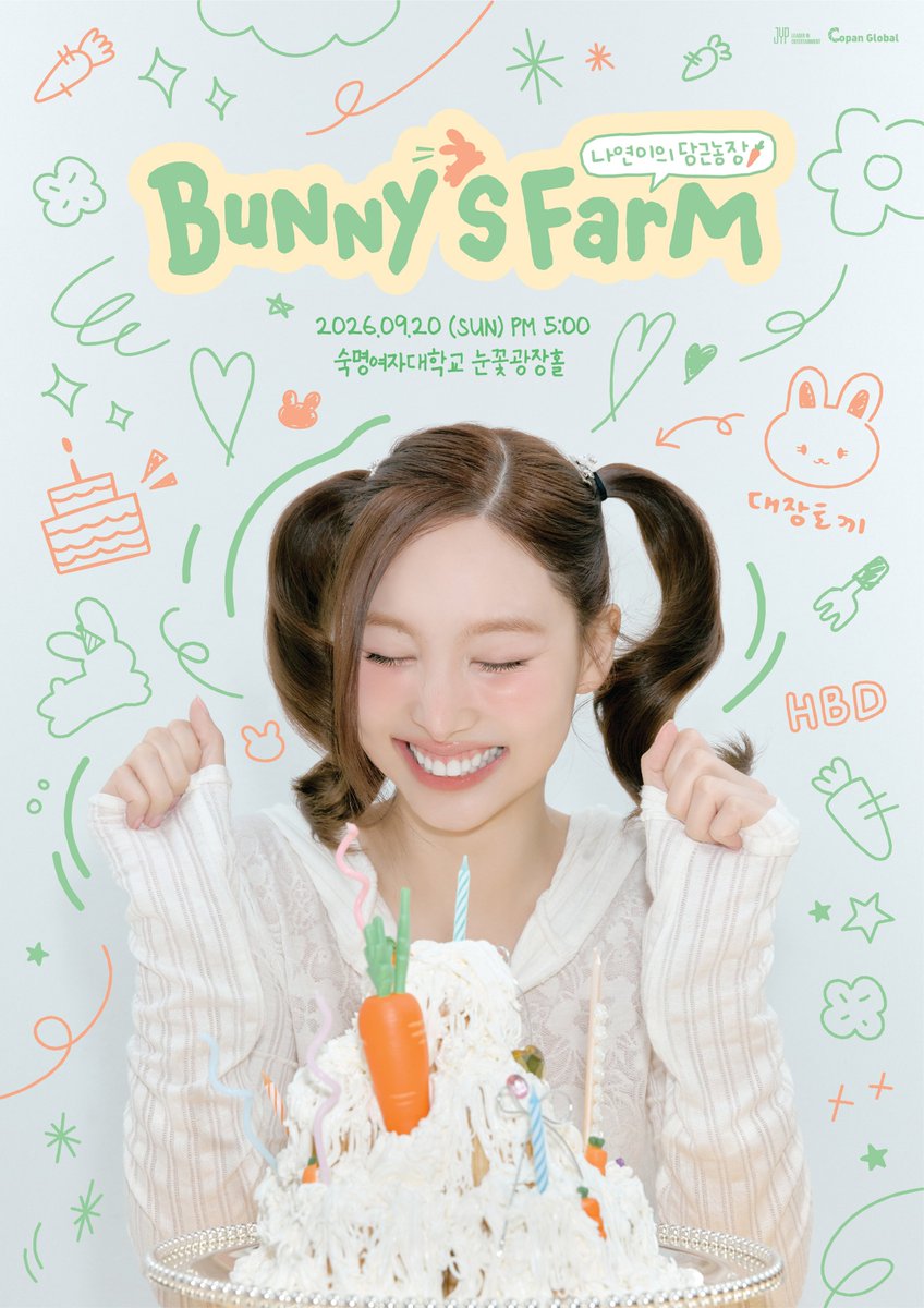 SubjectKpop's tweet photo. Nayeon will hold a birthday fanmeet "Bunny's Farm", with 250 ONCE at Snowflake Square Hall

20th Sep, 5pm KST https://t.co/o6h0SCsmlJ