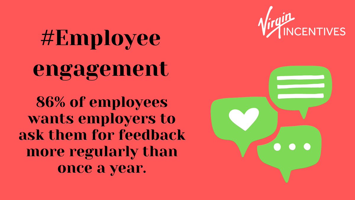 VirginIncentive's tweet photo. #EmployeeEngagement facts!

Companies that only ask for feedback from their teams once per year are missing out on opportunities to stay in the loop and keep everybody engaged at work. 

#HR #BusinessTips https://t.co/8oLfTKWvLA