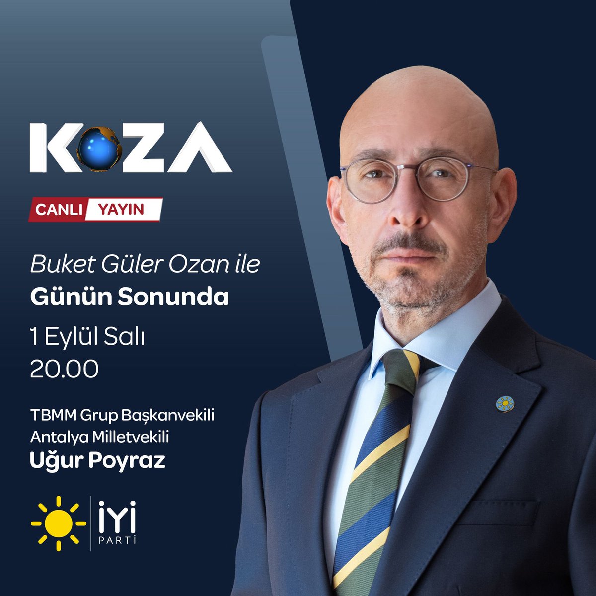 UGUR__POYRAZ's tweet photo. Bu akşam saat: 20.00’de @kozatv01’de Buket Güler Ozan @buketguler ile Günün Sonunda programının konuğu olacağım. https://t.co/nieRXPyZ6k