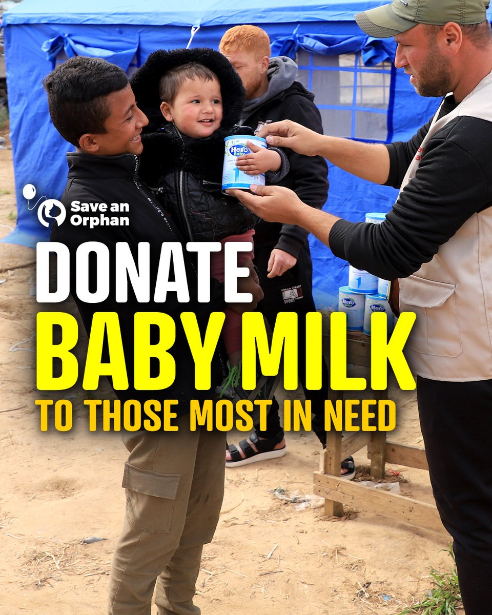 SaveAnOrphan's tweet photo. Help save lives by providing essential baby milk to mothers in need.