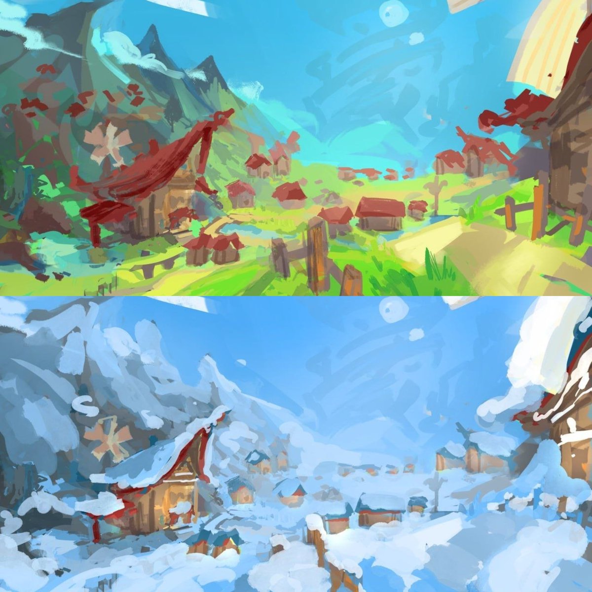 cottolla's tweet photo. environment concepts  (approx. 1 hour each) https://t.co/6LesJS1RDJ
