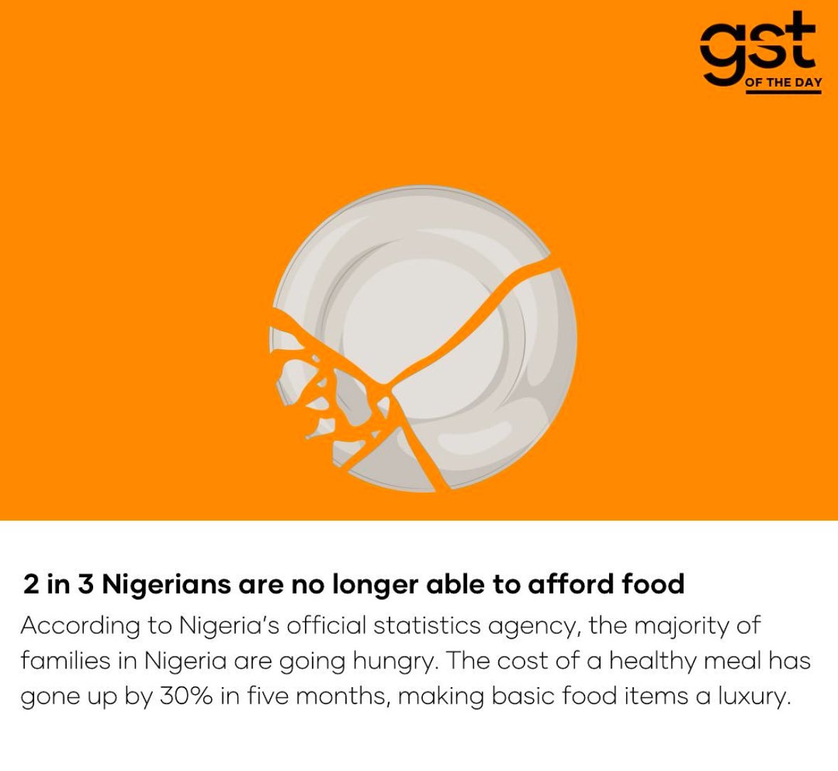wearegst's tweet photo. Nigerians are poor and hungry. https://t.co/VBD7YJb96W