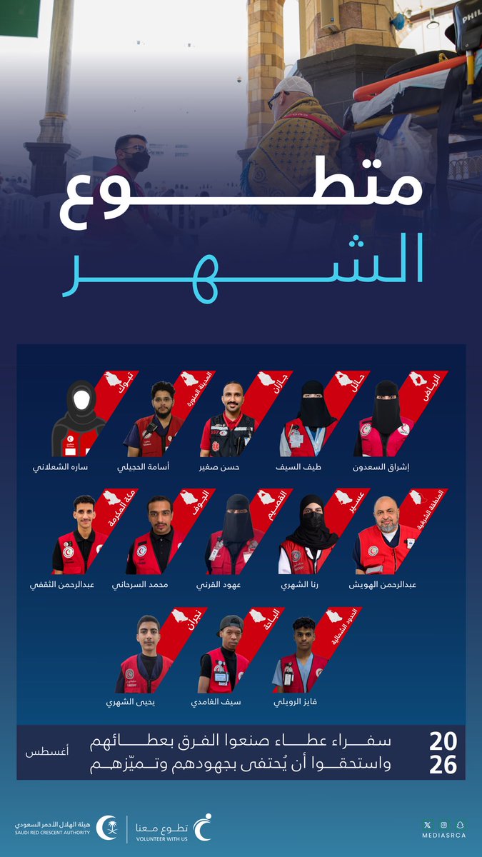 SrcaVolunteer's tweet photo. "جهودٌ تذكر فتشكر" ✨

#تطوع_معنا
#الهلال_الأحمر_السعودي https://t.co/rujpUykIUu