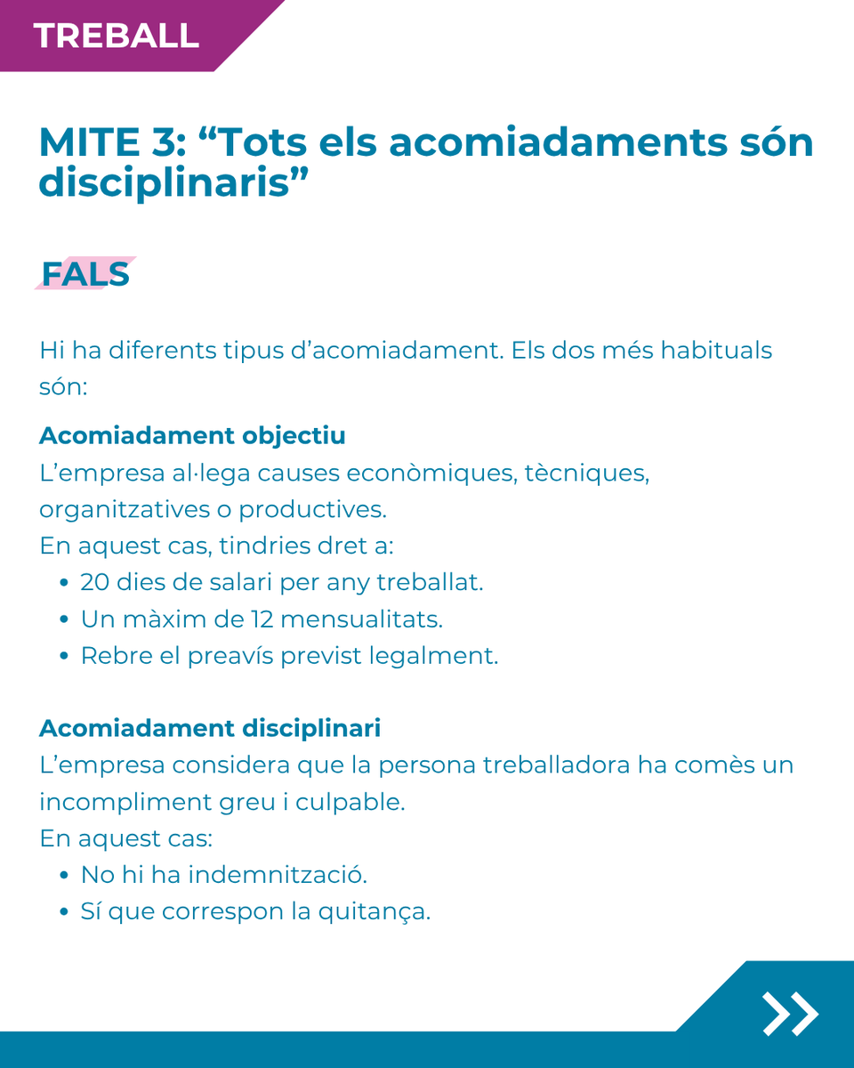 joventutcat's tweet photo. MITE 3: “Tots els acomiadaments són disciplinaris” https://t.co/oRlmz8aQM0