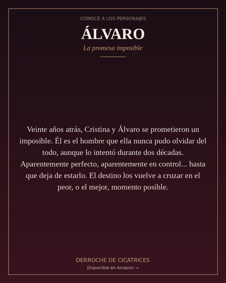 Amanda44825411's tweet photo. Conoce a Álvaro en "Derroche de Cicatrices" 
Disponible en Amazon y wattpad 
#book #booktok #escritora #Derrochedecicatrices #wattpad #libros #novela https://t.co/Two4uNYa3v