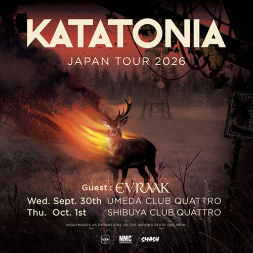 Evraak_official's tweet photo. 【遂に今月末⚡️KATATONIA来日】

スウェーデンのダーク・メタル・バンド、
#KATATONIA @KatatoniaBand
来日公演のオープニングアクトをEVRAAKが務めます！
東京大阪2DAYS、CLUB QUATTROにて🔥

9/30 (Wed)大阪 UMEDA CLUB QUATTRO
10/1 (Thu)東京 SHIBUYA CLUB QUATTRO
https://t.co/Od5fjvhPmx https://t.co/qc5CE2RE4a