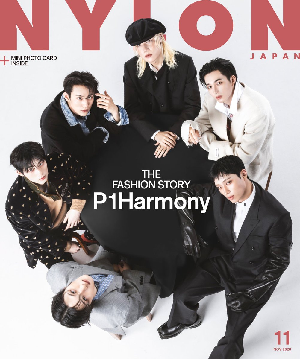 p1hits's tweet photo. P1Harmony will be featured as the cover artist of NYLON JAPAN’s November 2026 issue ❤️ 

#P1Harmony #피원하모니 @P1H_official https://t.co/SylGcK3ODL