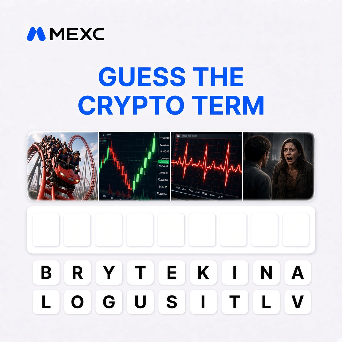 MEXCTrueNorth's tweet photo. #MEXCGiveaway | Guess the Crypto Term! 🔠

🏆 Win 20 USDT: 2️⃣ lucky winners to share!

How to join: 
✅ Follow @MEXCTrueNorth 
✅ ❤️ & RT
✅ Tag 2 frens 👥
✅ Comment the answer👇