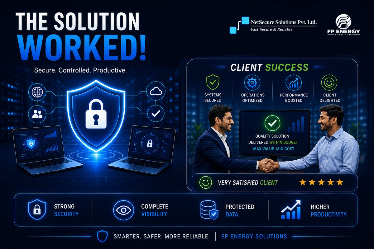 NetscureS's tweet photo. 🔐 Facing remote-work security challenges?

Unmanaged endpoints, data risks &amp; limited visibility?

🛡️ NetSecure Solutions has the solution.

Secure your business with Endpoint, Network &amp; Cloud Security.

🌐 https://t.co/9IBt2WaIks

#CyberSecurity #NetSecureSolutions https://t.co/C7fsnJWrF6