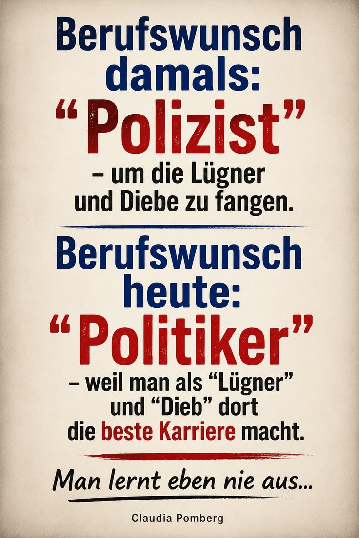 SchubertBrigit2's tweet photo. Richtig nur so kommst Du durchs Leben 
Ehrliche Arbeit wird ausgenutzt.polizist sein heutzutage ist nicht mehr gewünscht. Sie sind systemlinge und gehorchen nur dem Altparteien 😡 https://t.co/DUPJbiQis6