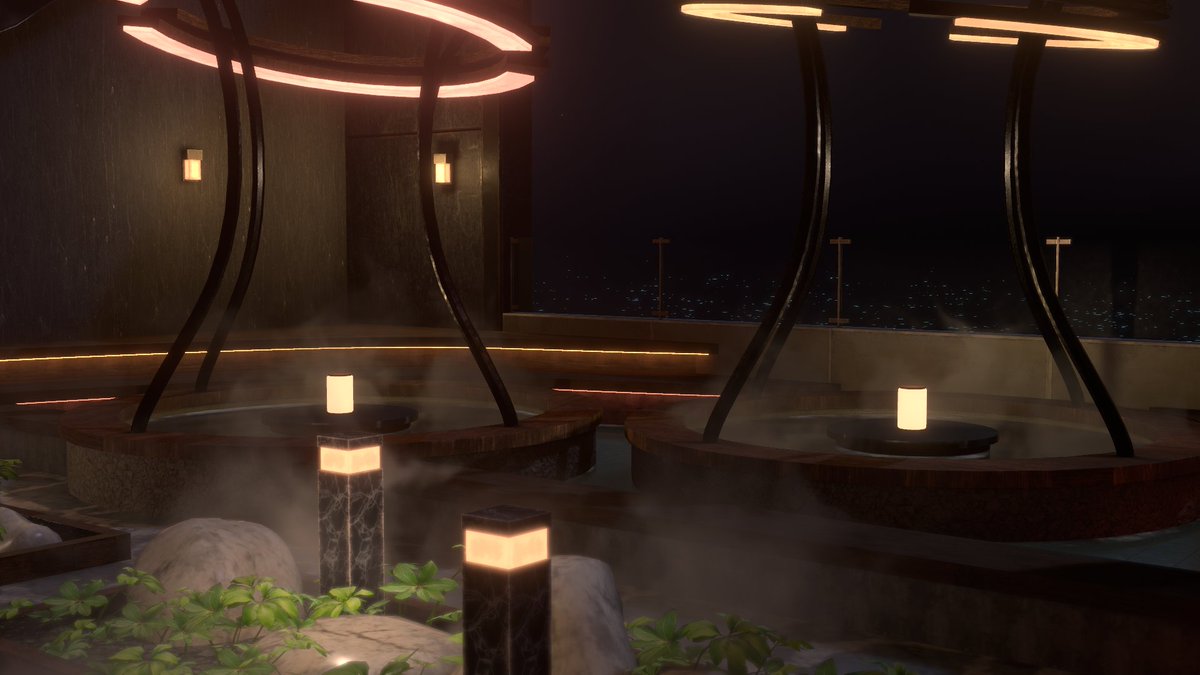 Hyun2r1m's tweet photo. 신작 Vrchat 월드 'Garden Spa'를 공개했습니다!
소규모로 둘러 앉을 수 있는 공간과, 넓은 공간 두 곳에서 밤바다 가운데 따뜻함을 느끼세요
We have unveiled the new Vrchat World 'Garden Spa'!
Feel the warmth in the middle of the night sea in two spaces
#Vrchat
#VRChat_world https://t.co/GdUIgzH879