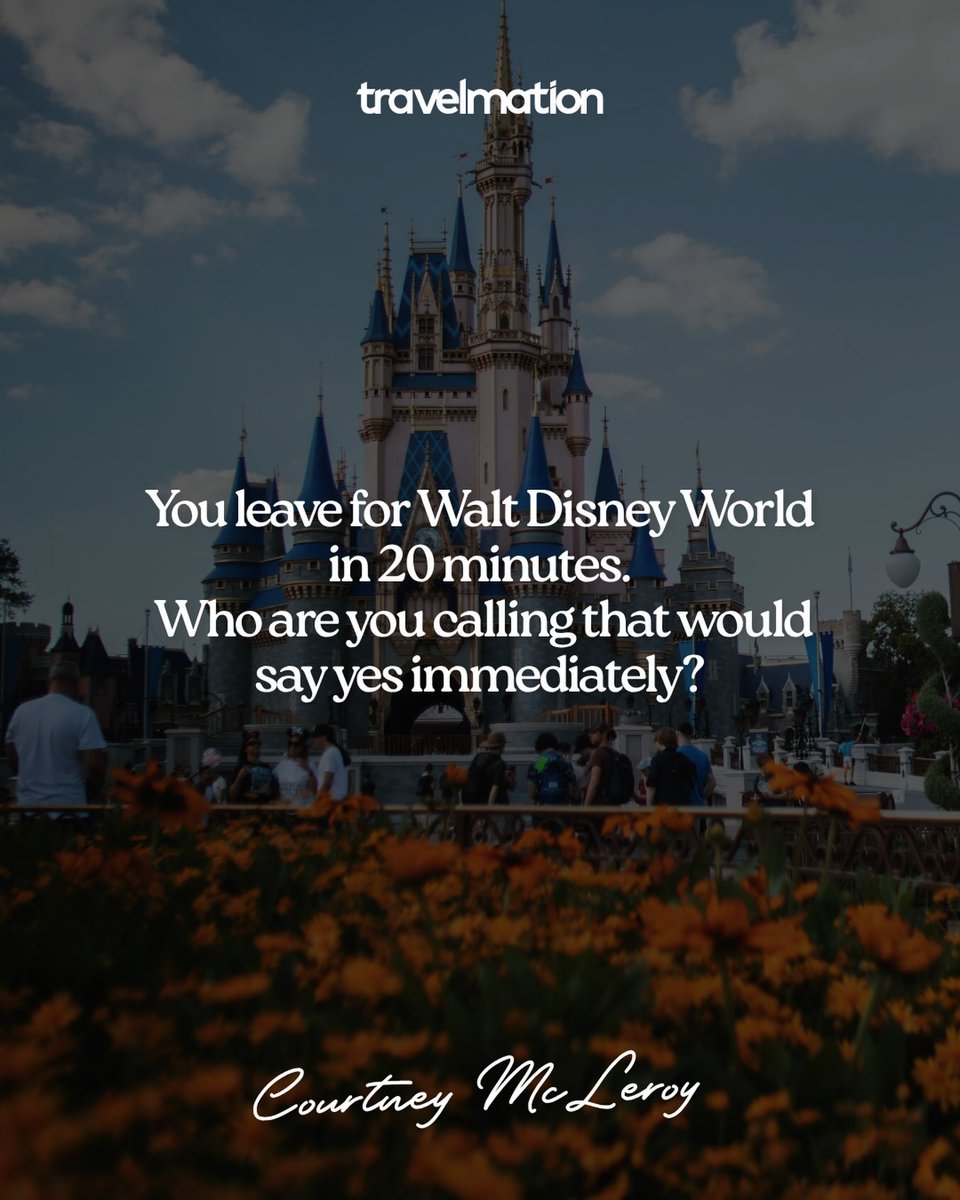 ShantayJennelle's tweet photo. You get one phone call. Who’s coming to Disney with you? We leave for Walt Disney World in 20 minutes. No planning, no packing list. Just grab your MagicBand, pack a few things, and go. Who’s already on their way? https://t.co/J3dPt69Jkd