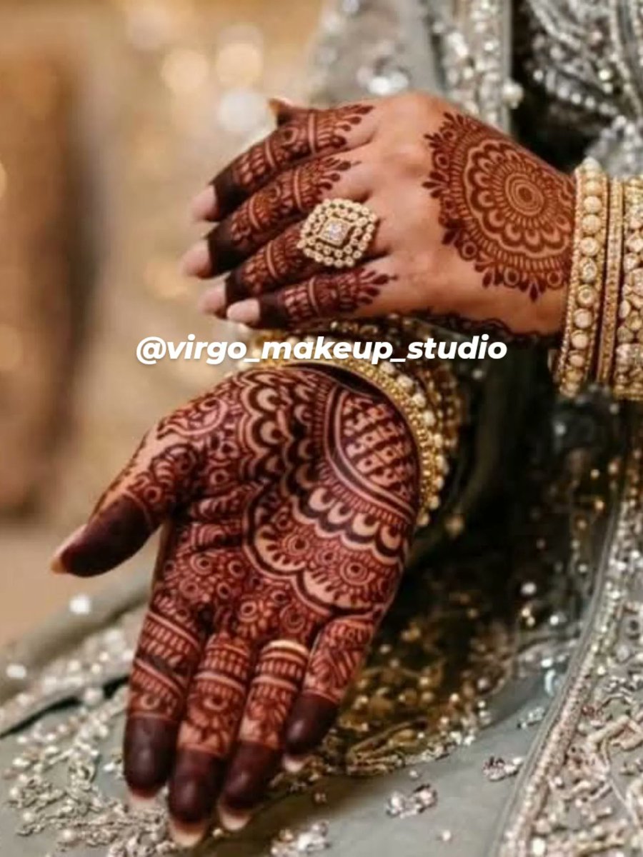 TaylorBertft7o's tweet photo. For the bride who believes less drama, more details. Mandala mehndi, kundan rings, and silver zardozi create a modern royal look made to photograph beautifully. Tag a bride wearing silver or grey this season. https://t.co/I4tgPDyGnu