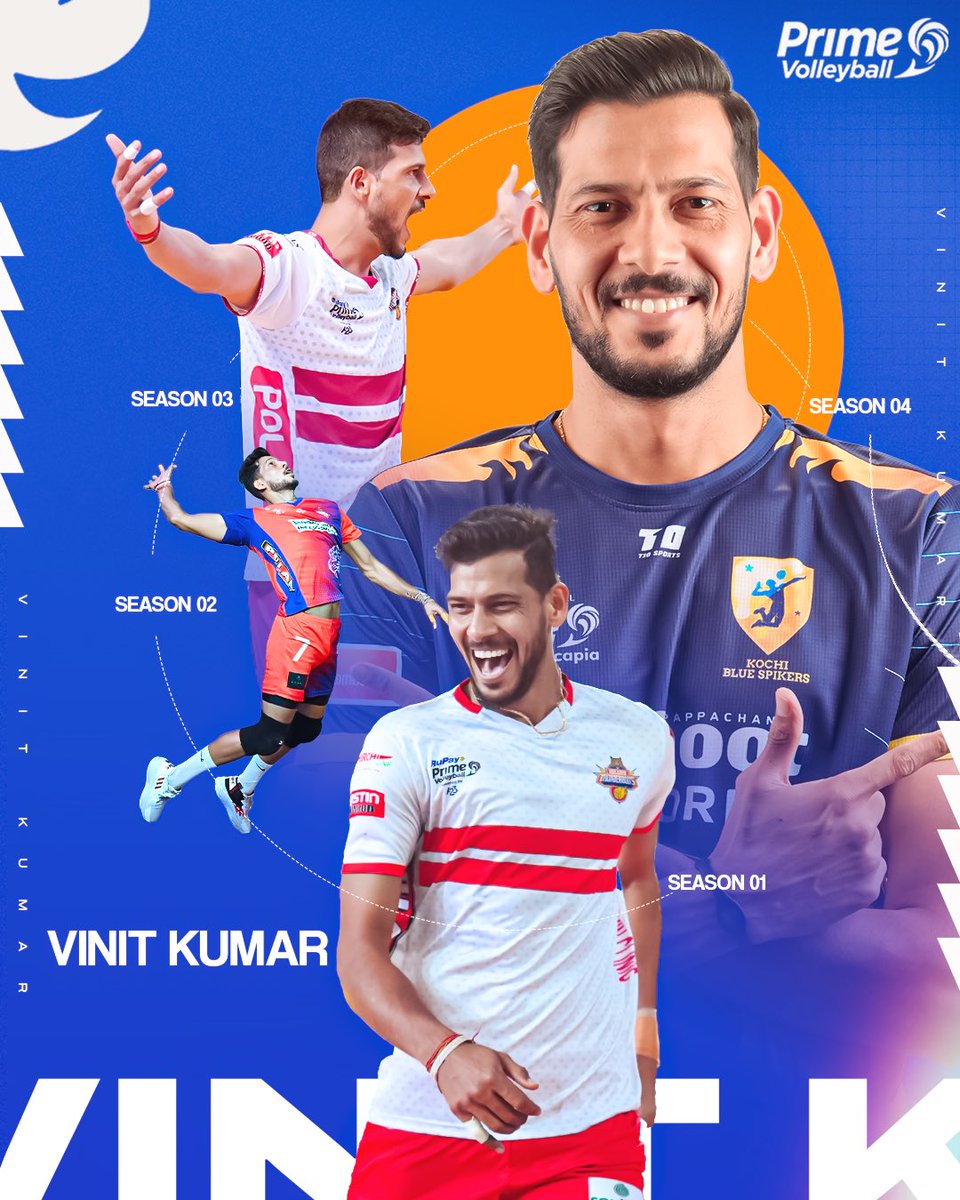 PrimeVolley's tweet photo. New colours. Same Vinit Kumar⚡

Vinit Kumar is ready to make his mark with Telugu Black Hawks in Season 5 🔥

#RoadToSeason5 #PVLS5 https://t.co/qdxNqQ8jva