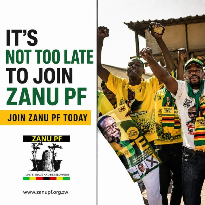 SimangalisoDub5's tweet photo. With the remarkable development happening all across our beautiful  country under the visionary leadership of President @edmnangagwa, there is no better time to be part of #Zimbabwe's growth. It is never too late  to join our revolutionary party, @ZANUPF_Official. Let’s build the future  together. Join ZANU PF today! 🇿🇼🤝

— Simangaliso Dube