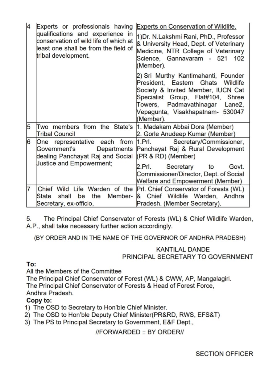 APFDOfficial's tweet photo. Strengthening Tiger Conservation in Andhra Pradesh. 

The Government of Andhra Pradesh has constituted the State Level Steering Committee for the Nagarjunasagar–Srisailam Tiger Reserve (NSTR) to strengthen coordination, monitoring, protection and conservation of tigers, co-predators and prey species.

The Committee will be chaired by the Hon’ble Chief Minister of Andhra Pradesh Shri @ncbn garu, with the Hon’ble Minister for Environment, Forests, Science & Technology Shri. @PawanKalyan garu as Vice-Chairperson, bringing together senior officials, wildlife experts, tribal representatives and key departments.

This institutional mechanism will further strengthen coordinated conservation efforts and long-term protection of the rich wildlife and ecosystems of NSTR.

#APForestDepartment #NSTR  #WildlifeConservation #AndhraPradesh #SaveTigers #PawanKalyan