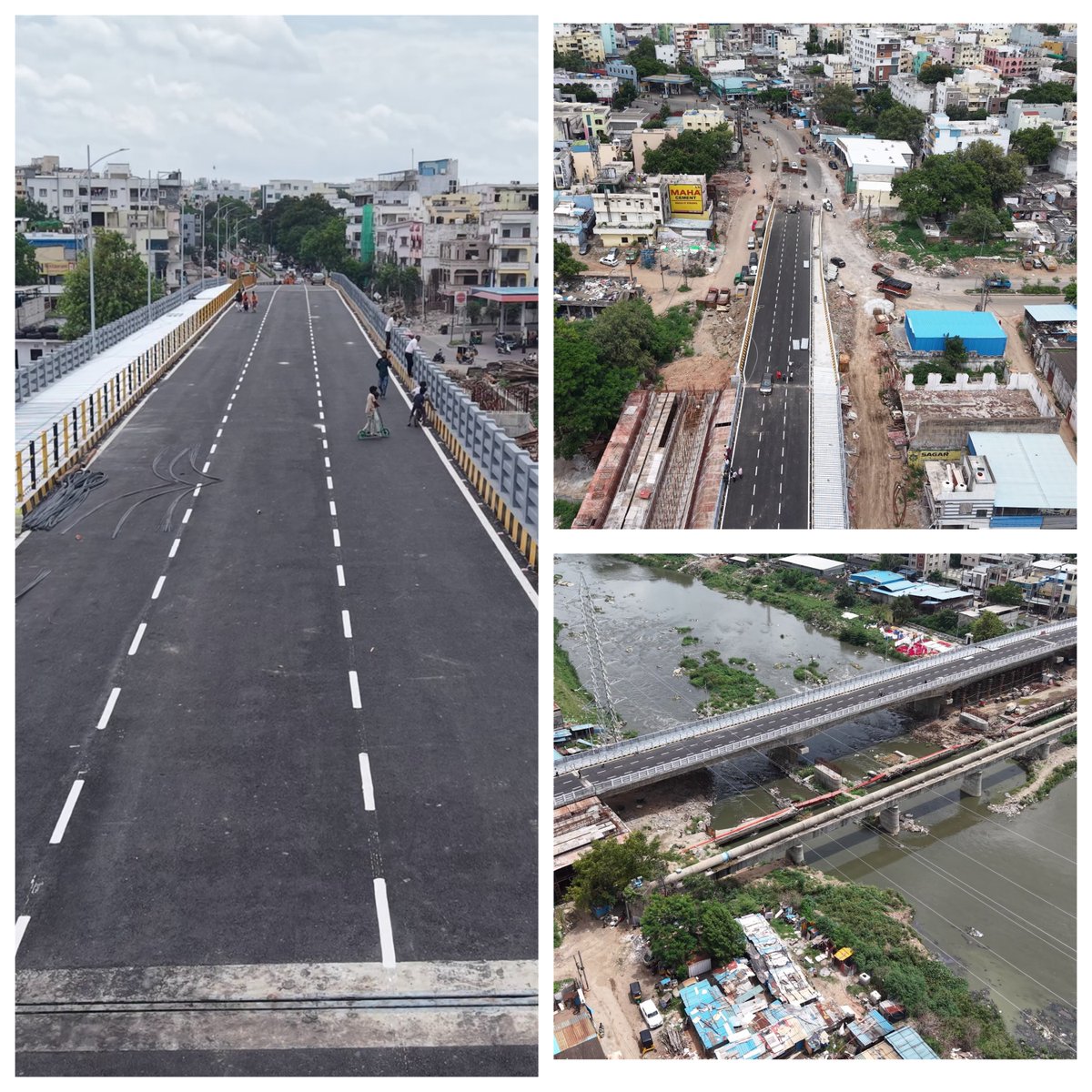 GHMCOnline's tweet photo. 🌉 Moosarambagh High-Level Bridge Inaugurated on 31 August 2026 | A New Boost to Hyderabad’s Connectivity

The ₹52 crore High-Level Bridge across the Musi River at Moosarambagh was inaugurated by Hon’ble Chief Minister Sri A. Revanth Reddy, marking another significant milestone in Hyderabad’s urban infrastructure.

The event was attended by Hon’ble Ministers, MPs and MLAs, including Sri Malreddy Ranga Reddy Garu, Sri V. Naveen Yadav Garu, MLA, Jubilee Hills, Sri N. Ganesh Garu, MLA, Secunderabad Cantonment, Sri Kaleru Venkatesh Garu, MLA, Amberpet, Sri Ahmed Bin Abdullah Balala Garu, MLA, Malakpet, Sri M. Anil Kumar Yadav Garu, MP, Rajya Sabha, and Sri Asaduddin Owaisi Garu, MP, Hyderabad.

Spl. Chief Secretary, MA&UD, Sri Jayesh Ranjan Garu, IAS, and Commissioner, GHMC Sri R. V. Karnan Garu, IAS, were present.

🌉 The bridge strengthens connectivity between Moosarambagh and key parts of Hyderabad, enabling faster, smoother and more convenient movement for commuters in the surrounding areas.

🚦 A significant step towards improved urban connectivity, better mobility and stronger infrastructure for Hyderabad.

#Hyderabad #HCITI #GHMC #Moosarambagh #UrbanConnectivity #Infrastructure #HyderabadDevelopment

@TelanganaCMO @TelanganaCS @IPRTelangana
@jayesh_ranjan @ZC_Charminar @CommissionrGHMC
@ZC_Khairatabad @ZC_Secunderabad @ZC_Charminar
@ZC_RAJNGR @ZC_Shamshabad @ZcGolconda