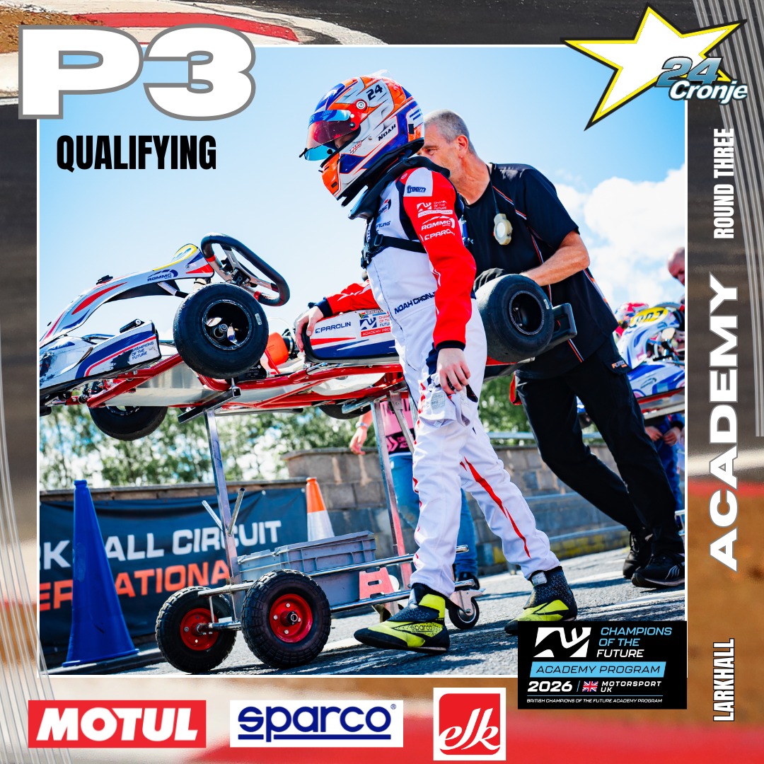 JamarTapperd's tweet photo. Noah qualified P3 on Day 2 of Round 3 at Larkhall Circuit. He’ll start from the inside of the grid today, a major advantage after yesterday’s outside position. Heat 1 begins at 12:20 SA time. Let’s go, Noah! https://t.co/NDj9Bw5brf