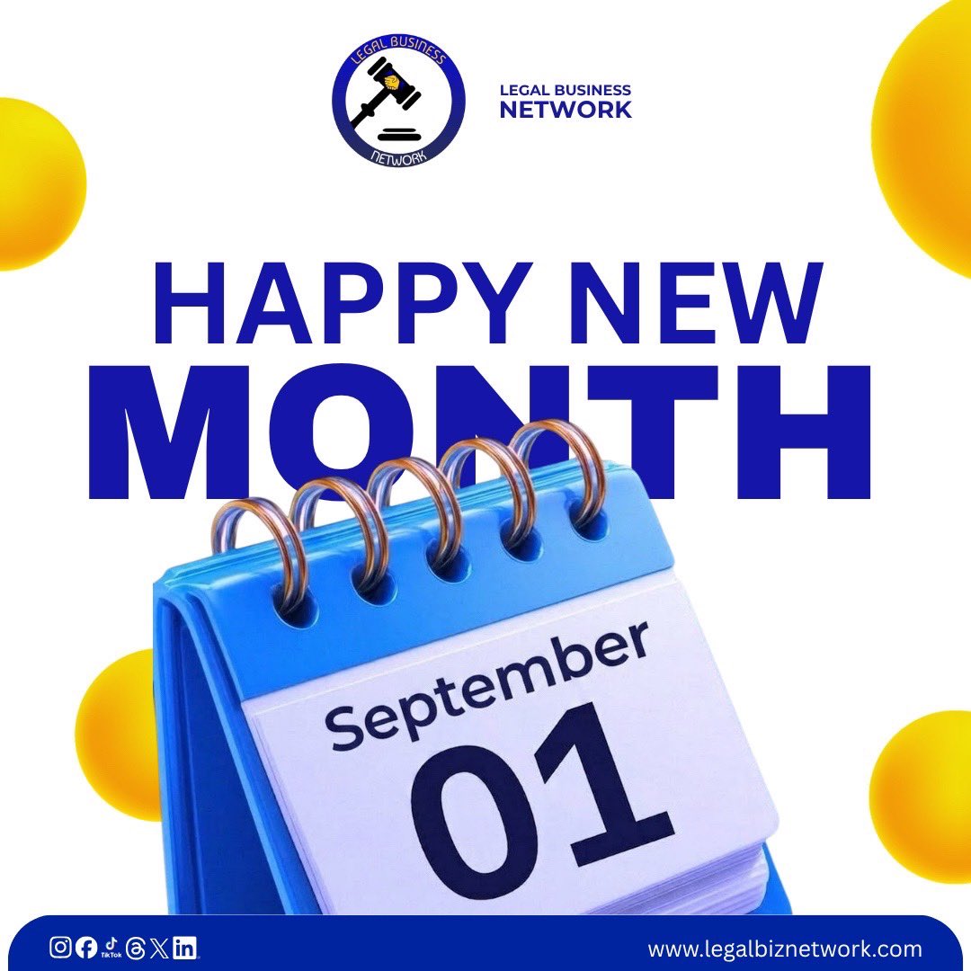 LegalBusinessN's tweet photo. Happy New Month! ๐
#HelloSeptember #HappyNewMonth #LegalBusinessNetwork #LegalBusiness https://t.co/Lob5eXzoYQ
