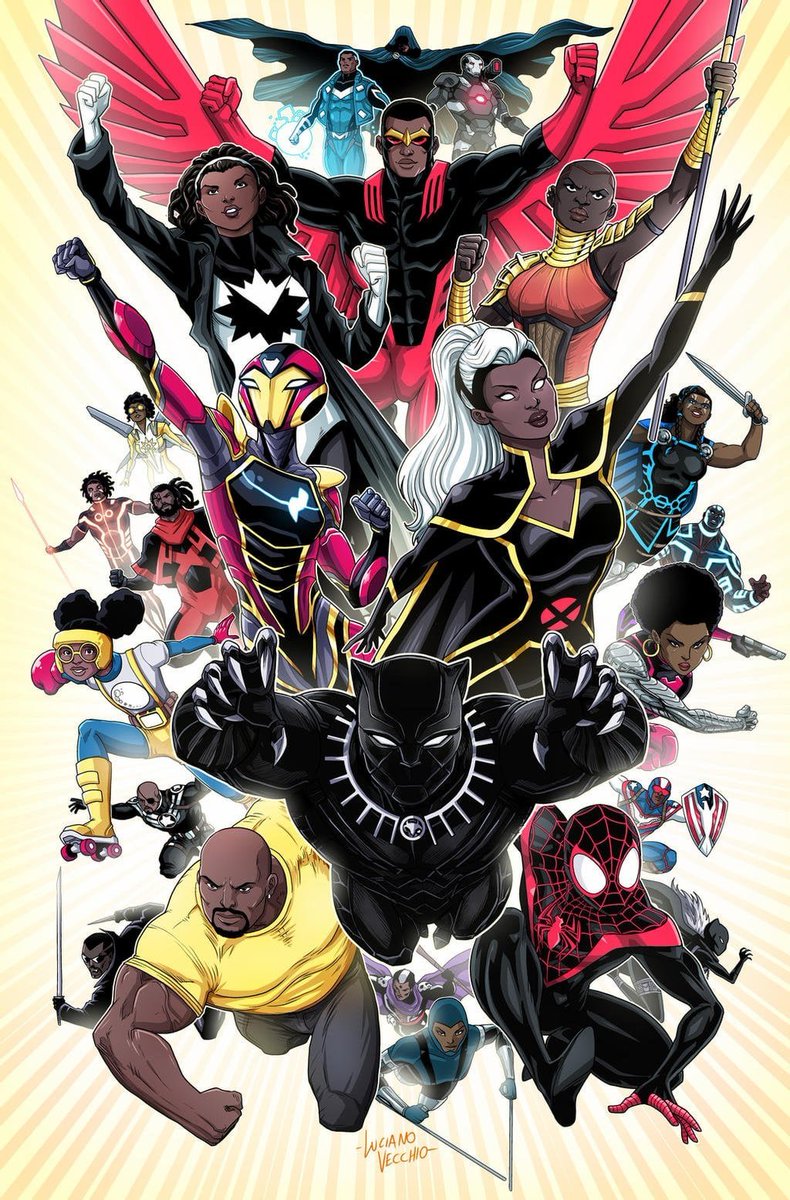 kabrieltwt's tweet photo. Racist comic book fans will look at these images and still tell you with a straight face that the vast majority of black superheroes have electricity powers. https://t.co/GOpkcYIwcW
